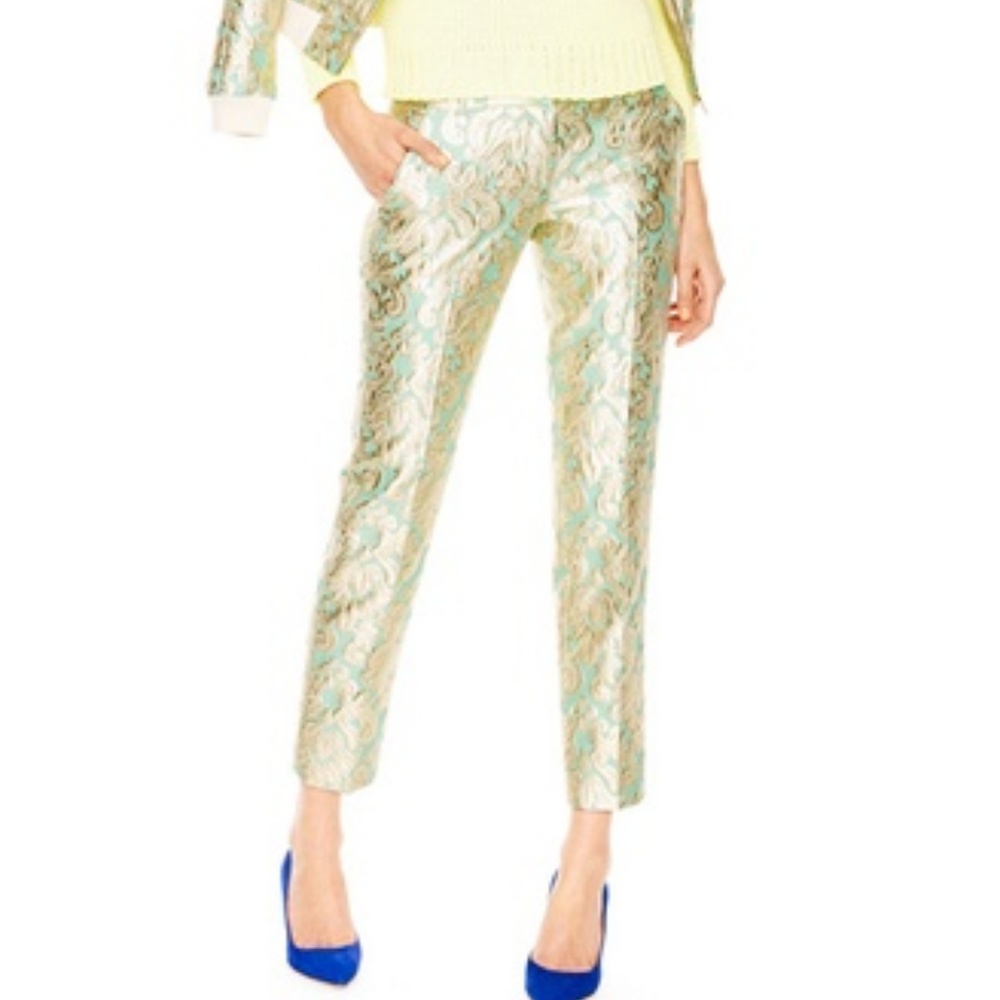 J Crew Collection Gilded Brocade Outfit Top & Pant - Picture 4 of 8